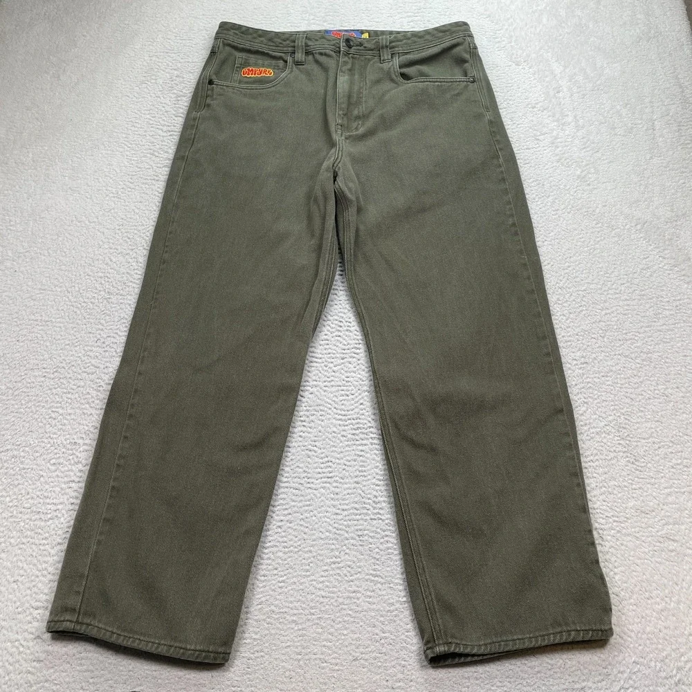 Empyre Skate Pants Olive Green Relax‎ Fit Mens Size 34x29 Hip Hop Streetwear